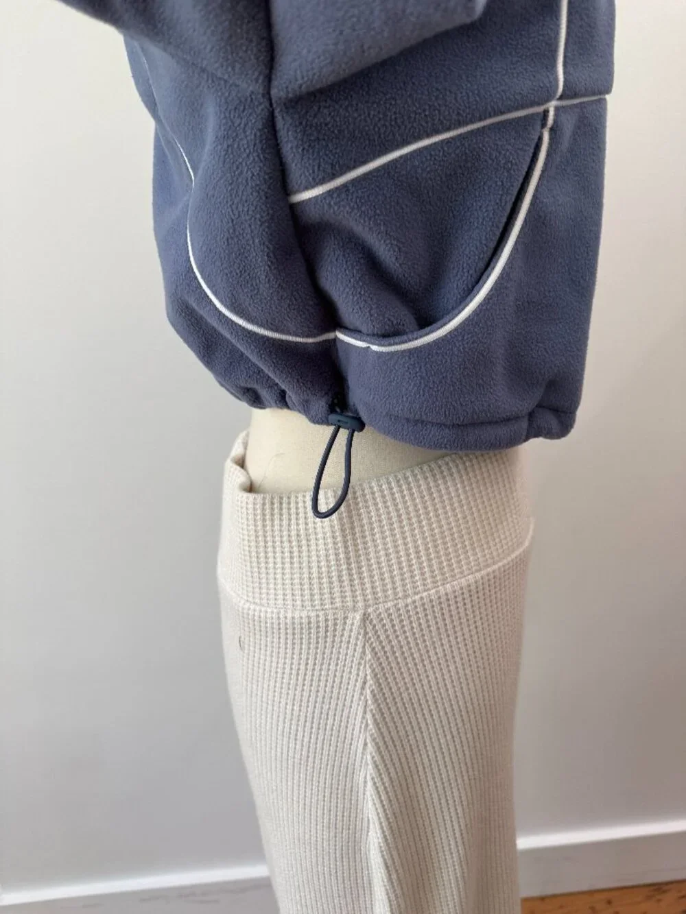 Alo Polar Fleece Game Time Full Zip Cropped Jacket NWOT Size XS
